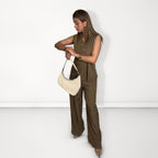 Asymmetric Wrap Coord Set - Taupe/Brown