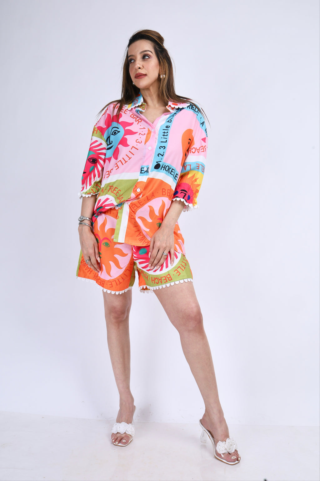 Graphic Print Co-ord Set - Multicolour