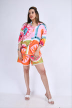 Graphic Print Co-ord Set - Multicolour