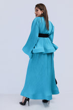 Turquoise Korean Style Co-ord Set - Turquoise Blue