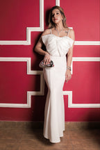 Statement Bow Gown - White