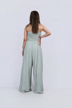 Pleated Tube Jumpsuit - Green