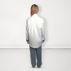 Denim Corset Panel Shirt - White