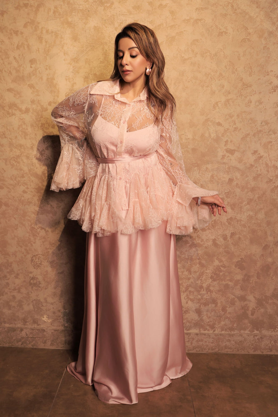 Peach gown